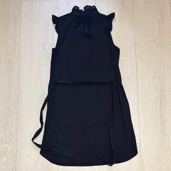 Ann Taylor Elegant Dark Navy Blue Mini Dress with Ruffle Detail - Picture 8 of 8